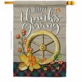 Patio Trasero 28 x 40 in. Thanksgiving Fall House Flag Double-Sided Vertical Flags Decoration Banner Garden PA3877330